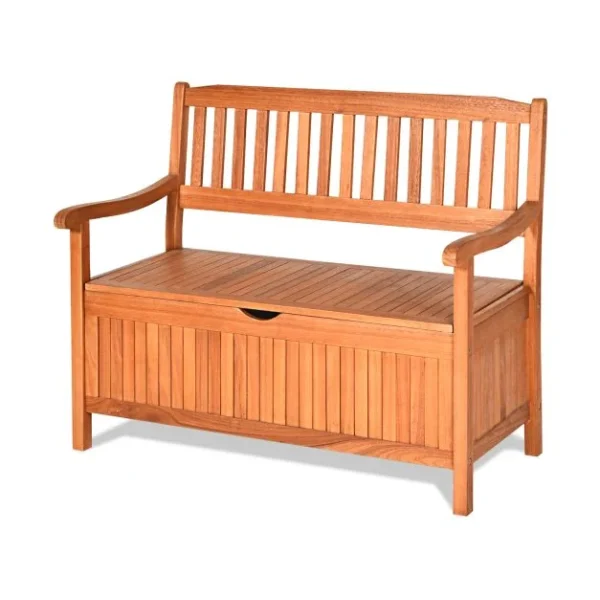 Pro-Tect Wooden Eucalyptus Multifunctional Patio Storage Bench 125 Litres