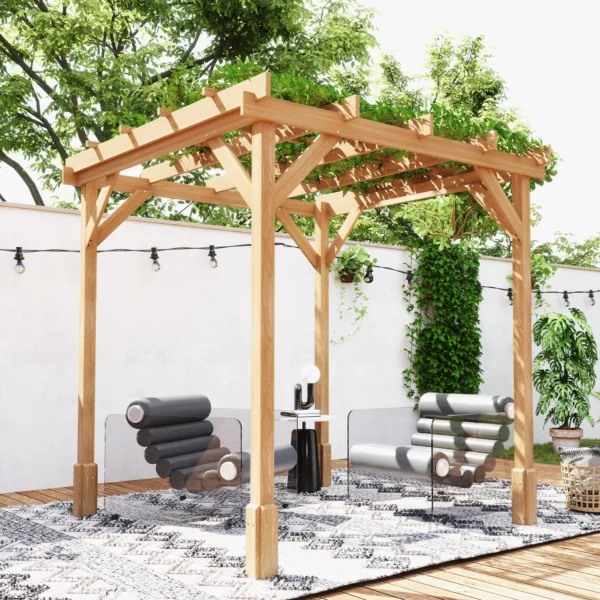 OutSunny 6.5'x6.5' Timber Pergola - Image 11