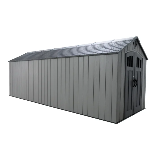 Lifetime 20×8 Dual Entry Heavy Duty Plastic Shed - Grey - Image 15