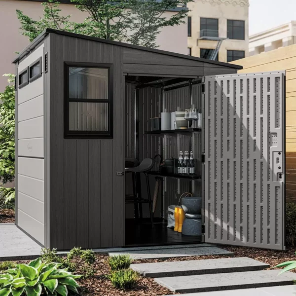 Suncast 8'x7' Cabana Plastic Entertainment Shed X - Image 2