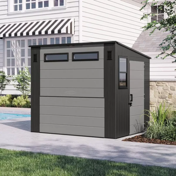 Suncast 8'x7' Cabana Plastic Entertainment Shed X - Image 4