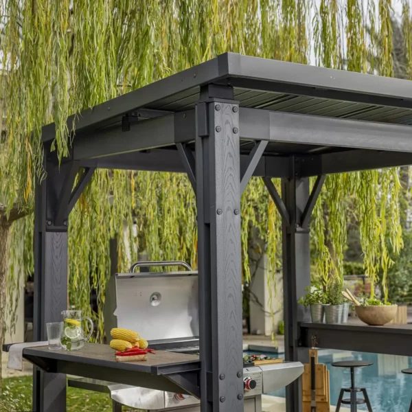 Keter Signature Ashwood 8' x 6'5' Grill Metal/Plastic Gazebo - Image 6