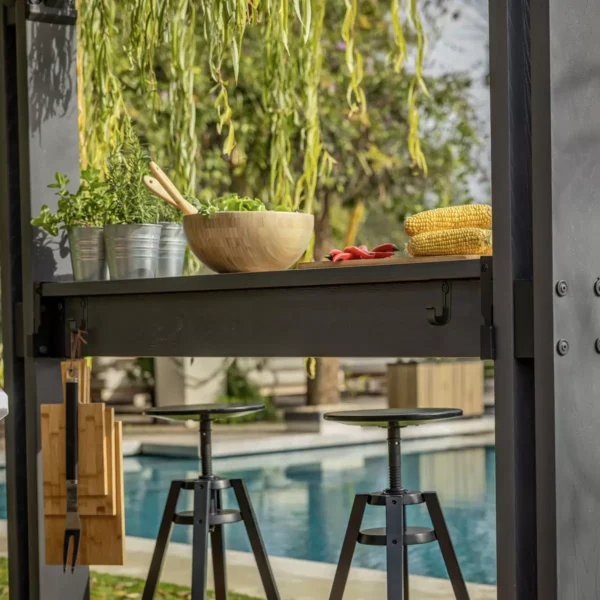Keter Signature Ashwood 8' x 6'5' Grill Metal/Plastic Gazebo - Image 8