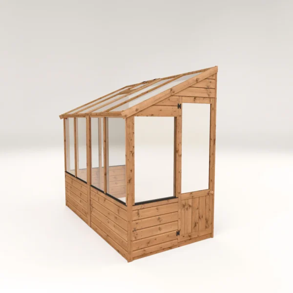 Mercia 8'x4' Traditional Lean To Timber Greenhouse - Image 4