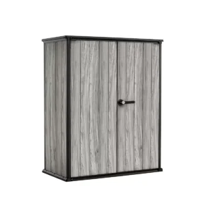 Keter 4.5' x 2' Alto Heavy Duty Vertical Plastic Garden Shed with Shelves - Storm Grey