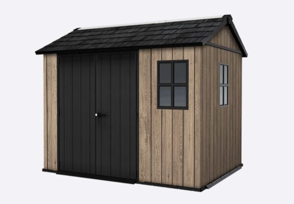 Keter 9' x 7.5' Ashwood Signature Apex Heavy Duty Plastic Shed - Woodlook