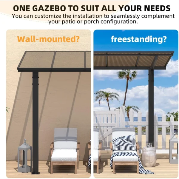 Pro-Tect 12'x10' Aluminium Freestanding Metal Lean To Shelter / Carport - Image 4