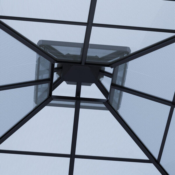 Living and Home 10'x10' Aluminium Double-Top Sun Canopy Gazebo - Image 4
