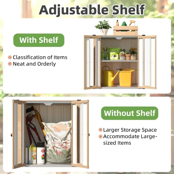 Pro-Tect Addition 2.5'x 1.5' Metal Storage Small Cabinet - Woodlook - Image 2