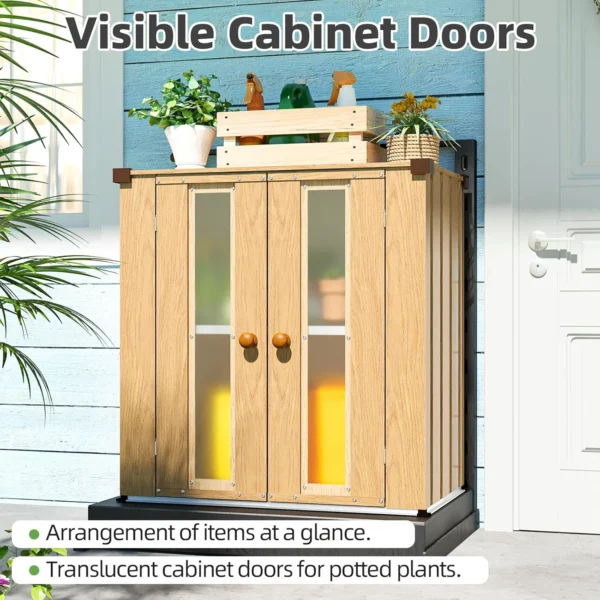 Pro-Tect Addition 2.5'x 1.5' Metal Storage Small Cabinet - Woodlook - Image 5
