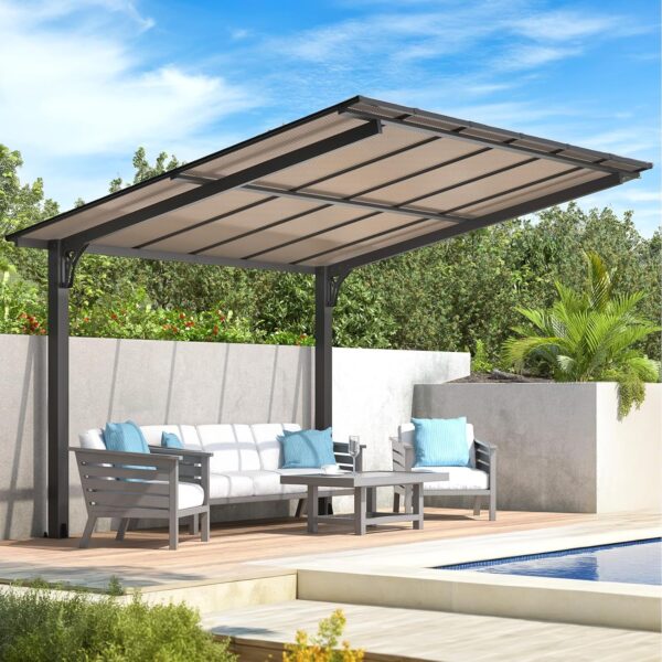 Pro-Tect 12'x10' Aluminium Freestanding Metal Lean To Shelter / Carport