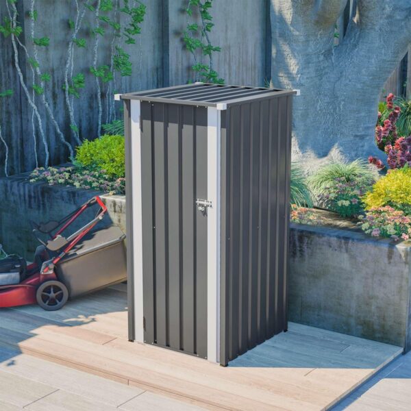Pro-Tect 2.5'x2.5' Metal Utility Shed - Grey and White