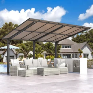 Pro-Tect 14'x10' Aluminium Freestanding Metal Lean To Shelter / Carport
