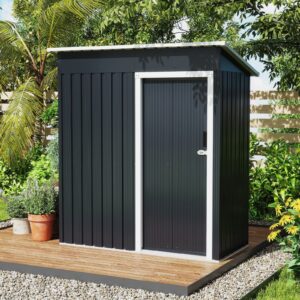 Pro-Tect 5'x3' Metal Pent Shed Sliding Door - Dark Grey