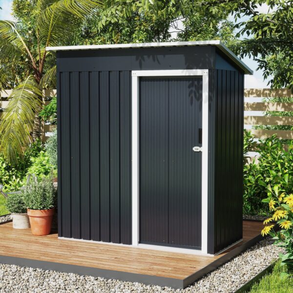 Pro-Tect 5'x3' Metal Pent Shed Sliding Door - Dark Grey