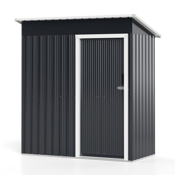 Pro-Tect 5'x3' Metal Pent Shed Sliding Door - Dark Grey - Image 4