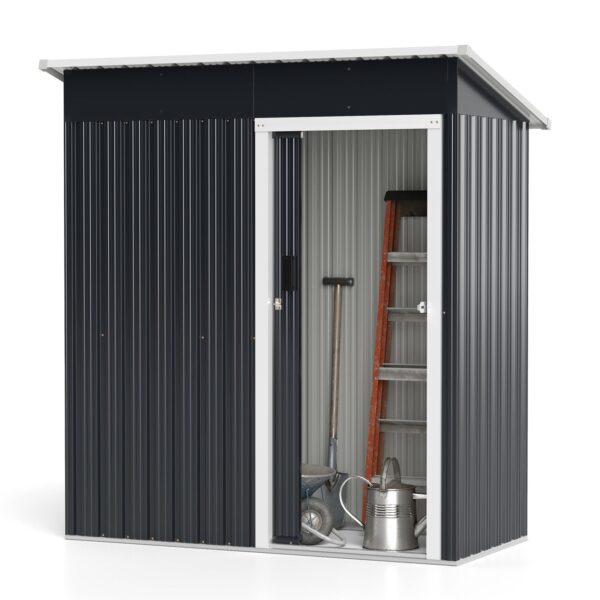 Pro-Tect 5'x3' Metal Pent Shed Sliding Door - Dark Grey - Image 5