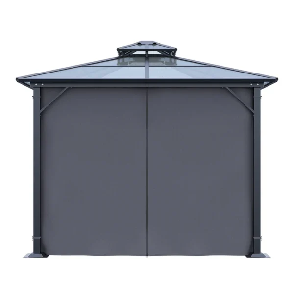 Living and Home 10'x10' Aluminium Double-Top Sun Canopy Gazebo - Image 13