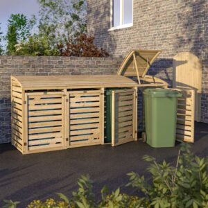 Rowlinson Timber Quadruple Bin Store