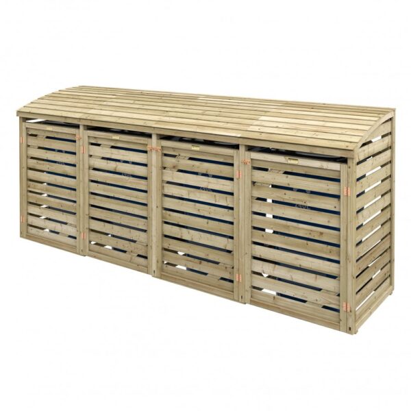 Rowlinson Timber Quadruple Bin Store - Image 6