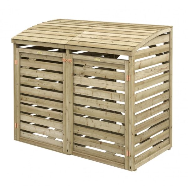 Rowlinson Timber Single Bin Store with Side Box Store - Image 5