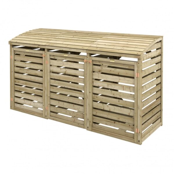 Rowlinson Timber Single Bin Store with Double Box Store - Image 5