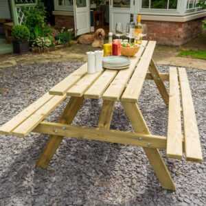 Rowlinson Traditional Timber Picnic Table 1.8m