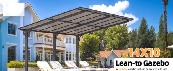 Pro-Tect 14'x10' Aluminium Freestanding Metal Lean To Shelter / Carport - Image 5