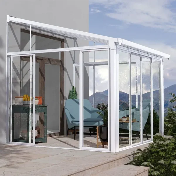 Palram 10x10 Sanremo Lean to Conservatory  - White - Image 6
