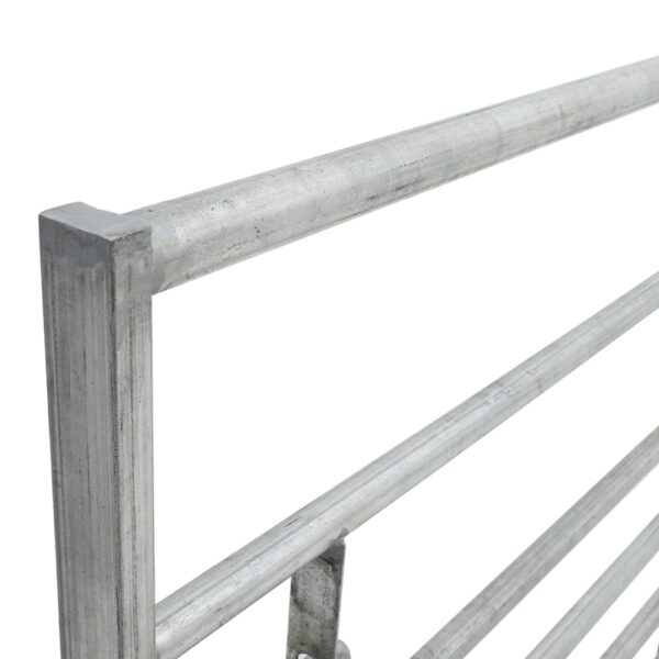 Living and Home 7 Bar Half Mesh Galvanised Metal Field Gate - 8ft Wide - Image 7