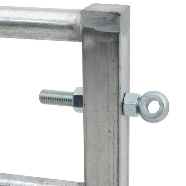 Living and Home 7 Bar Half Mesh Galvanised Metal Field Gate - 8ft Wide - Image 6