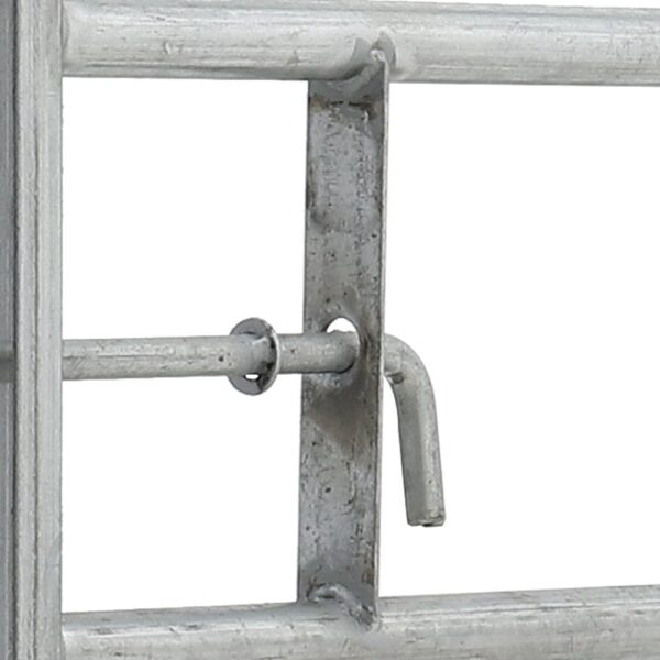 Living and Home 7 Bar Half Mesh Galvanised Metal Field Gate - 8ft Wide - Image 5