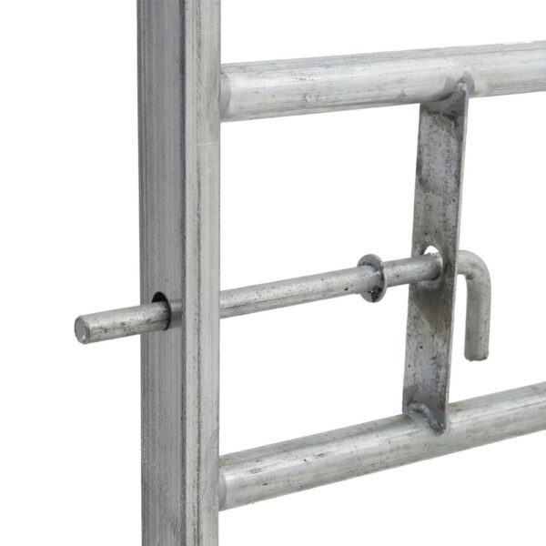 Living and Home 7 Bar Half Mesh Galvanised Metal Field Gate - 10ft Wide - Image 4