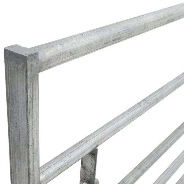 Living and Home 7 Bar Half Mesh Galvanised Metal Field Gate - 12ft Wide - Image 4