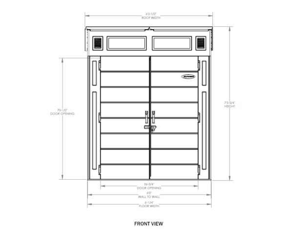 Suncast 6’x5′ Modernist Plastic Resin Pent Storage Shed - Image 6