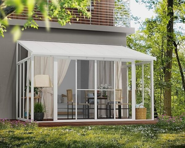 Palram 14x10 Sanremo Lean to Conservatory  - White - Image 8
