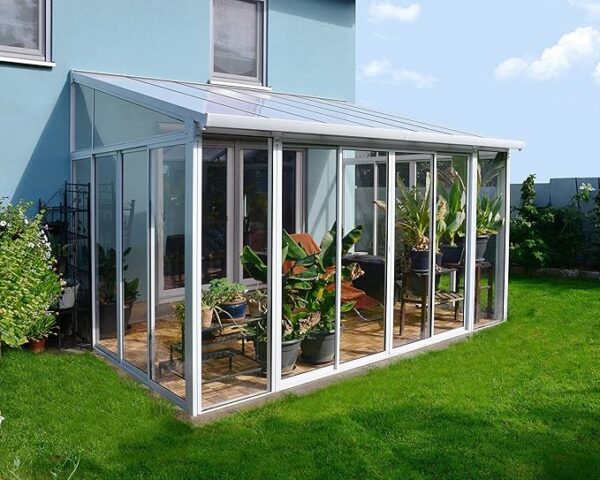 Palram 14x10 Sanremo Lean to Conservatory  - White - Image 9