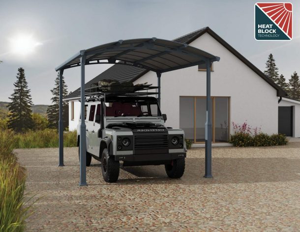Palram - Canopia 12' x 14' Aluminium Carport 4300- Alpine Grey