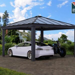 Palram - Canopia 14' x 14' Colorado Aluminium Double Carport - Grey
