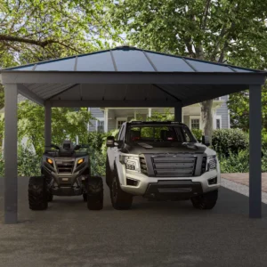 Palram - Canopia 14' x 20' Colorado Aluminium Double Carport - Grey