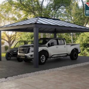 Palram - Canopia 14' x 20' Colorado Aluminium Double Carport - Grey