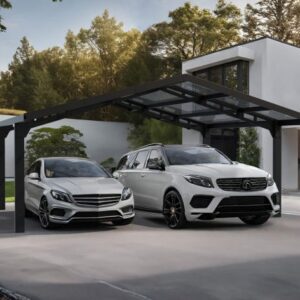Palram Canopia Sydney Aluminium Double Apex 20' x 20' Carport  - Black