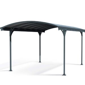 Palram Canopia 10' x 17' Vitoria Aluminium  Curved Carport  5000 - Grey