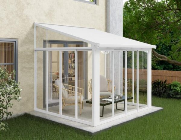 Palram 10x10 Sanremo Lean to Conservatory  - White - Image 11
