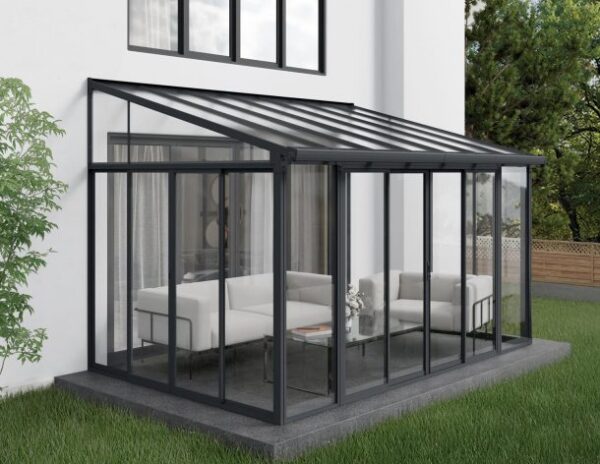 Palram 14x10 Sanremo Lean to Conservatory  - Grey - Image 9