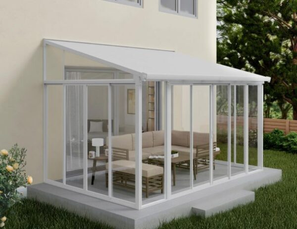Palram 14x10 Sanremo Lean to Conservatory  - White