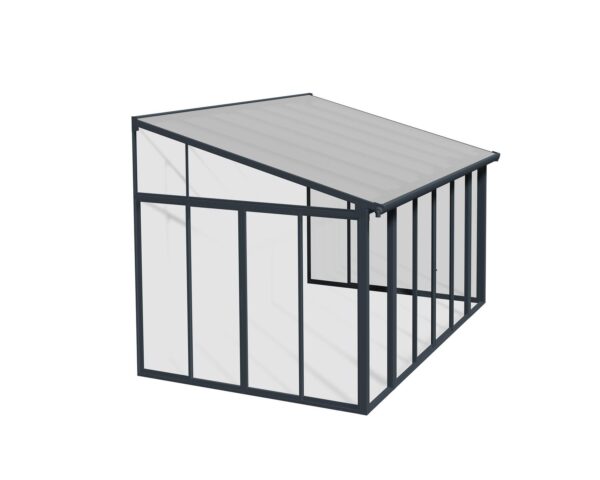 Palram 14x10 Sanremo Lean to Conservatory  - Grey - Image 10