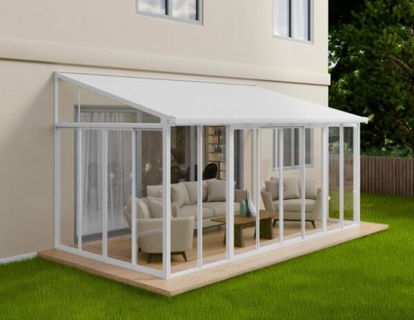 Palram 18x10 Sanremo Lean to Conservatory  - White