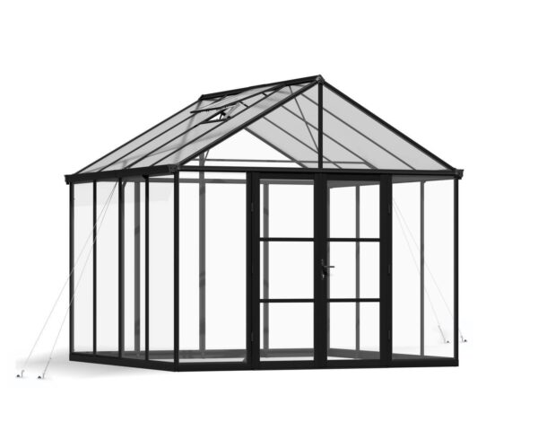 Palram 10x10 Aria Greenhouse - Black (Clear Glazing) - Image 2