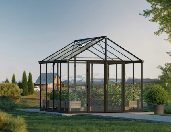 Palram 10x10 Aria Greenhouse - Black (Clear Glazing) - Image 3